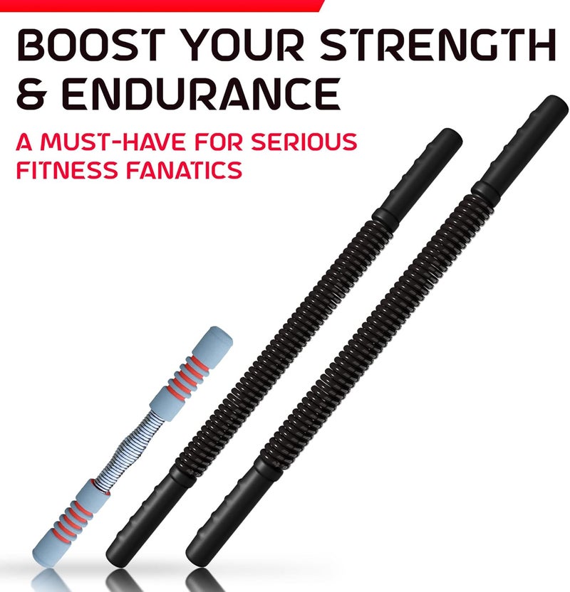 Zenooze 's Power Twister Flex Bar, The Ultimate Upper Body Exercise Equipment for Strengthening Your Chest Workout, Shoulders,Biceps, Arms, Forearm Strengthener, Resorte para Hacer Ejercicio - Image 3